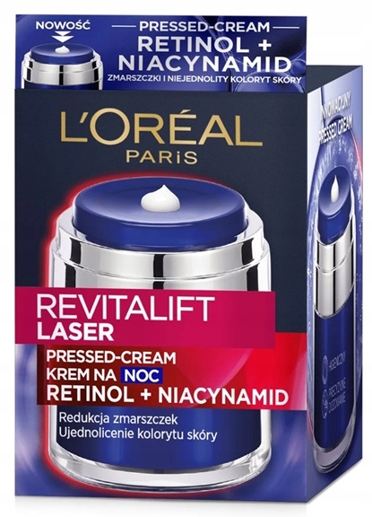 Noční protivráskový krém Retinol+Nikotinamid Loreal Revitalift Laser