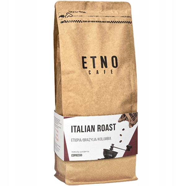 Levně Káva zrnková Etno Italian Roast 1 kg 100% Arabica videobook Bonus