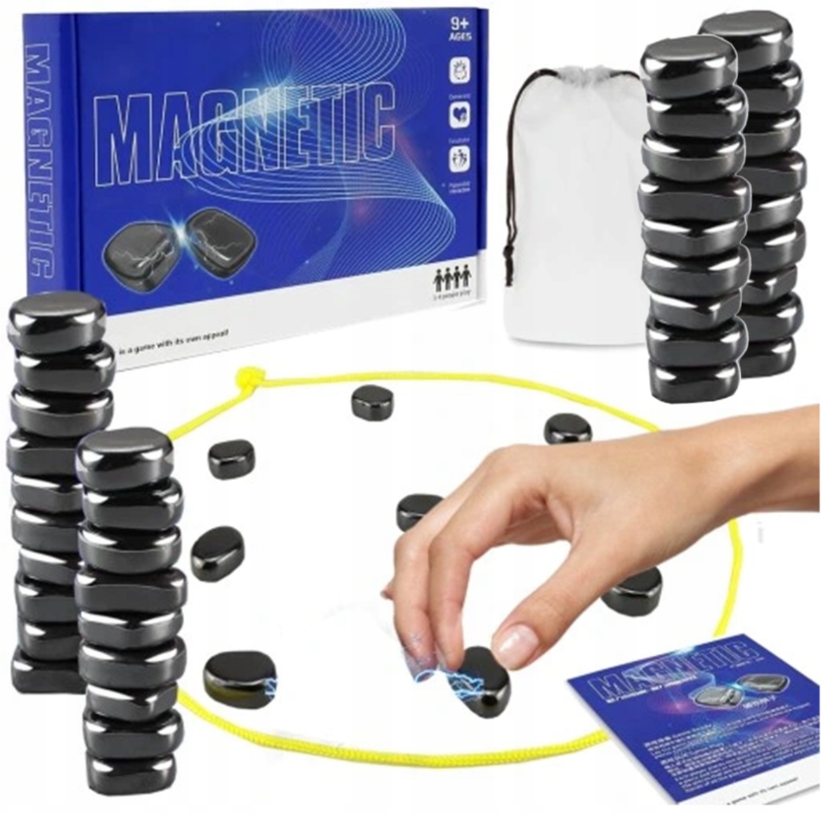 Kamienie Magnetyczne Szachy Magnetyczne Zestaw 2 Zestawy 60 Kamieni