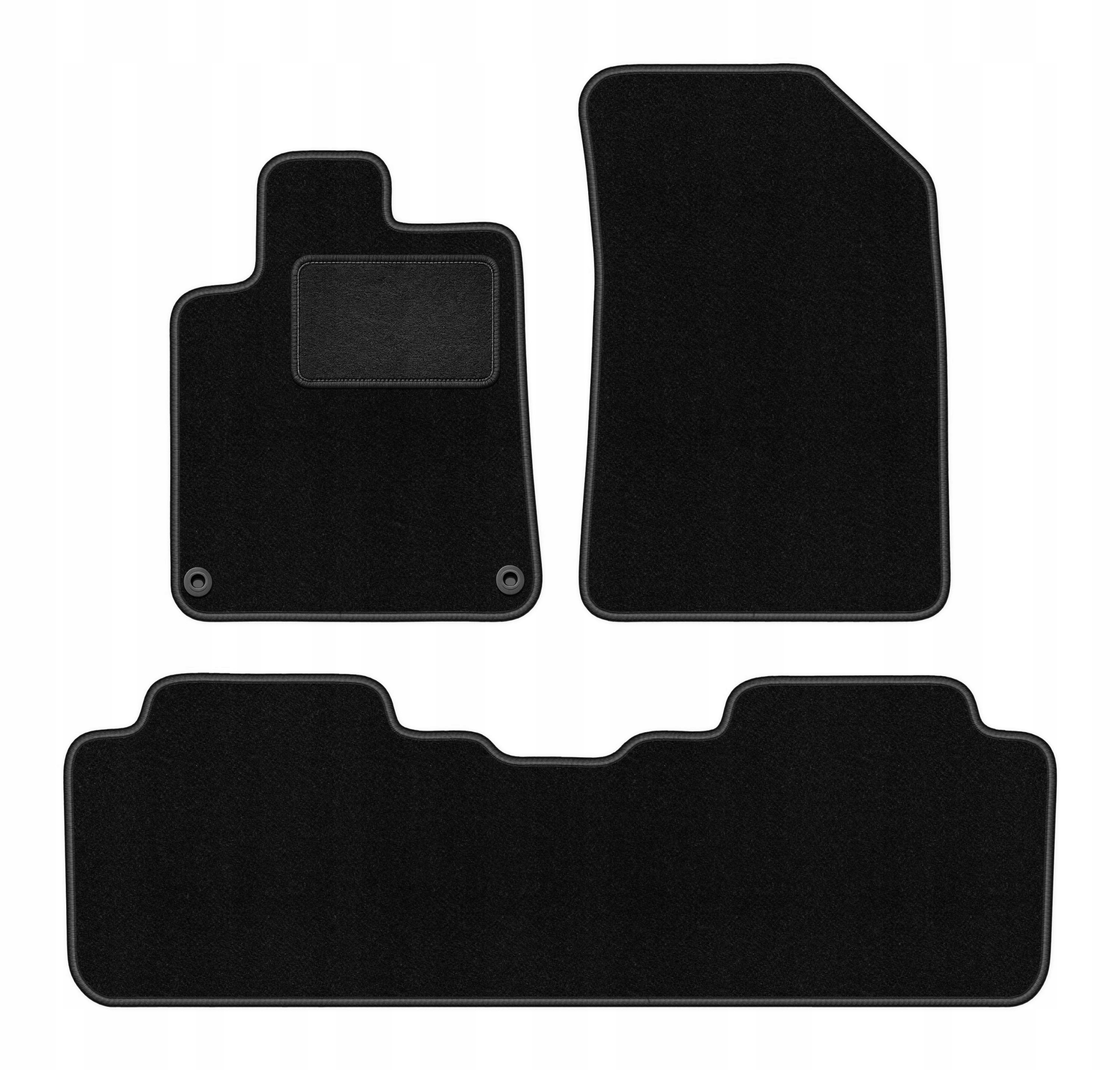 Dywaniki welurowe do Citroen C5 I 2001-2008 kombi komplet Lux czarne 3 szt.