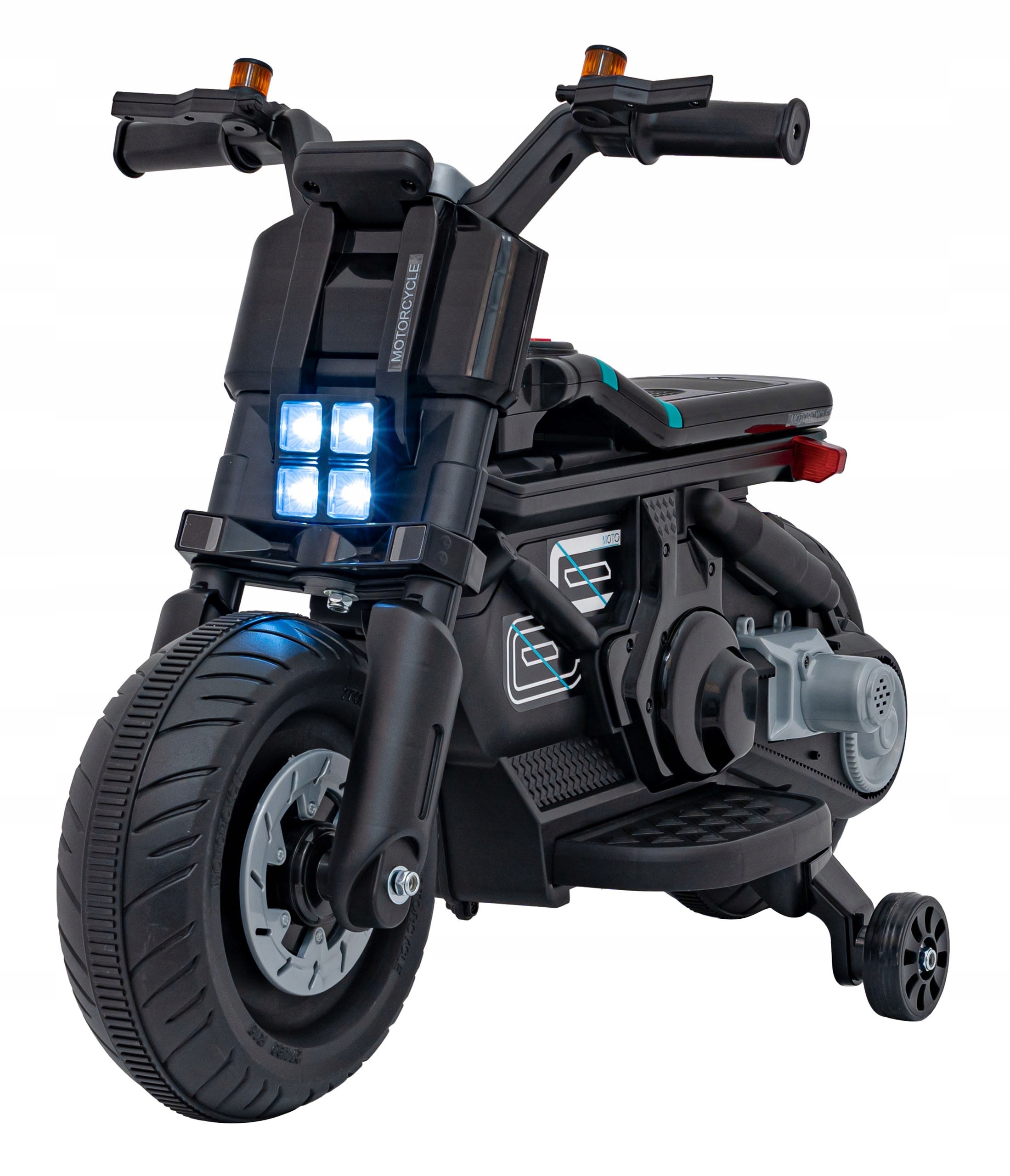 Pojazd Motorek Future 88 Dla Dzieci Na Akumulator Boczne Kółka Dźwięki Led