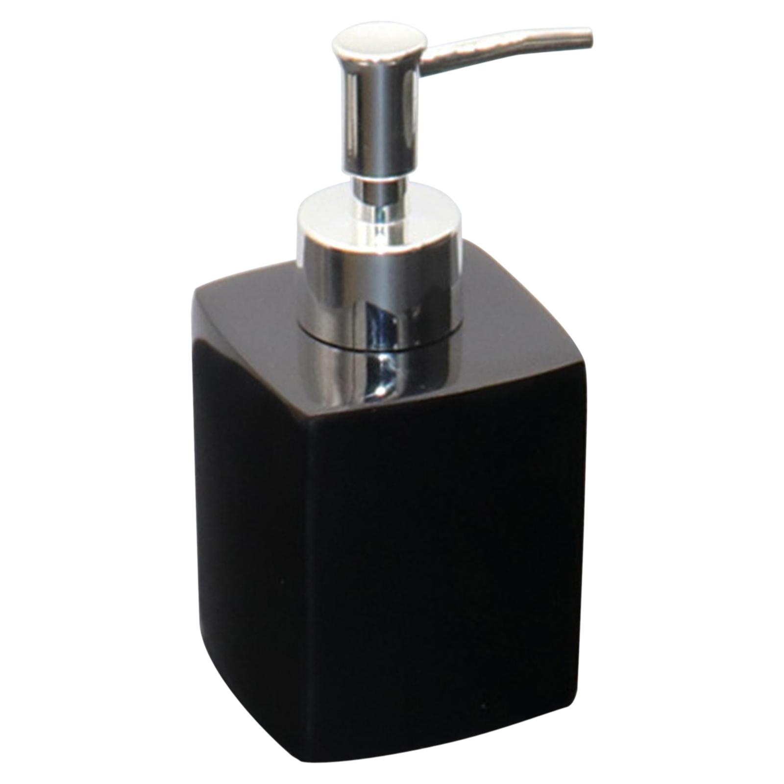 Dozownik w butelce z pompką o pojemności 230 ml, łatwy do ponownego napełnienia, czarny