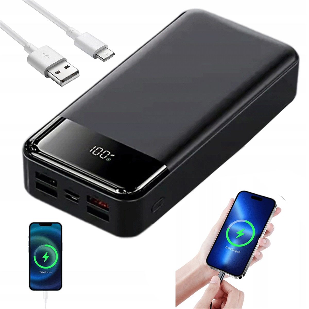 50000MAH Powerbank Z Technologią Pd 20W Dla Smartfonów I Tabletów