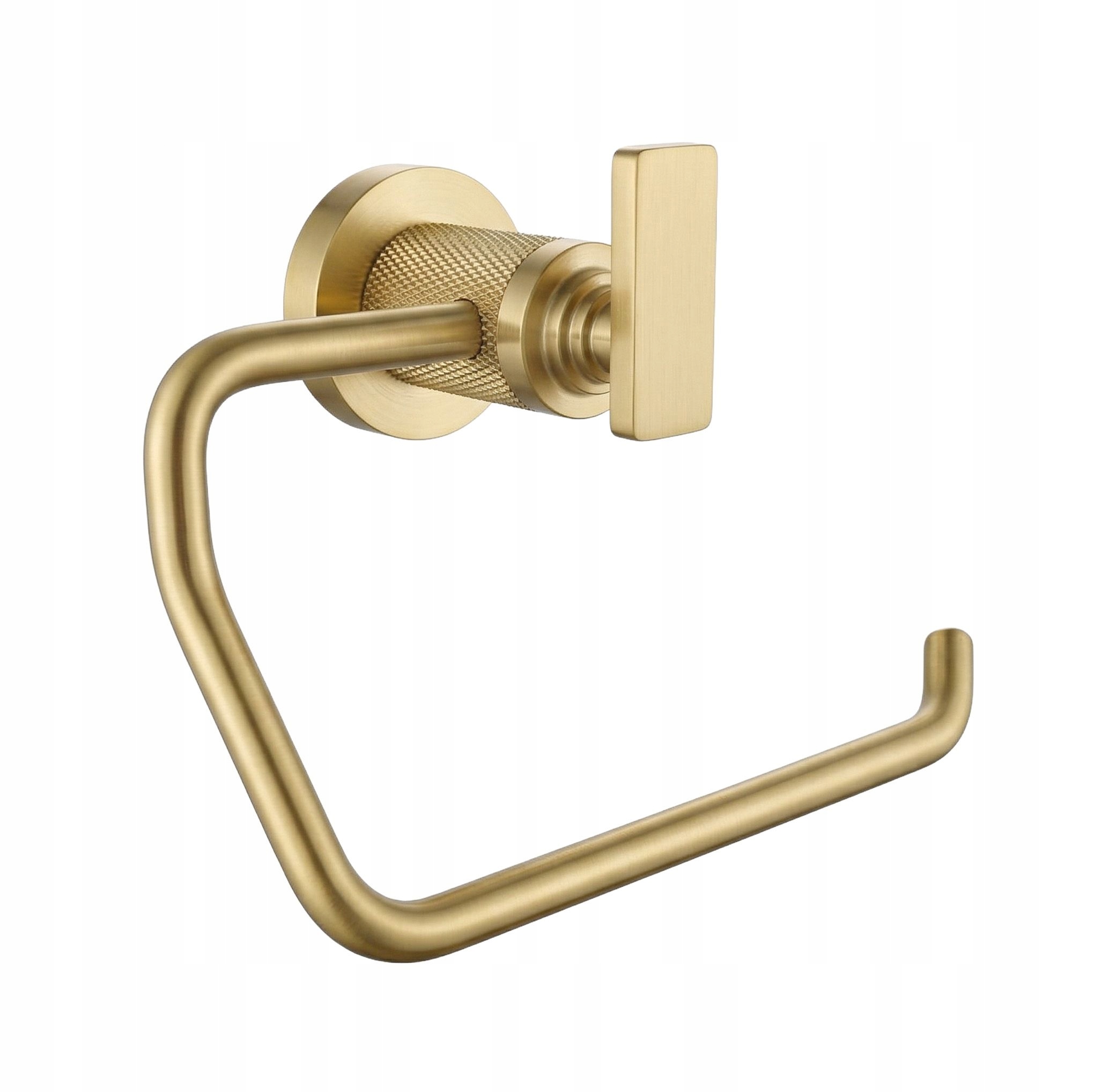 Držák na toaletní papír Zlatý kartáčovaný Rivo Moderní s dekorem