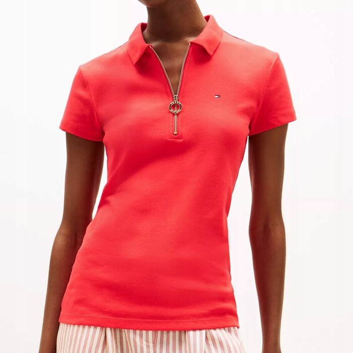 Polokošile Tommy Hilfiger bavlněné klasické červené S (nové)