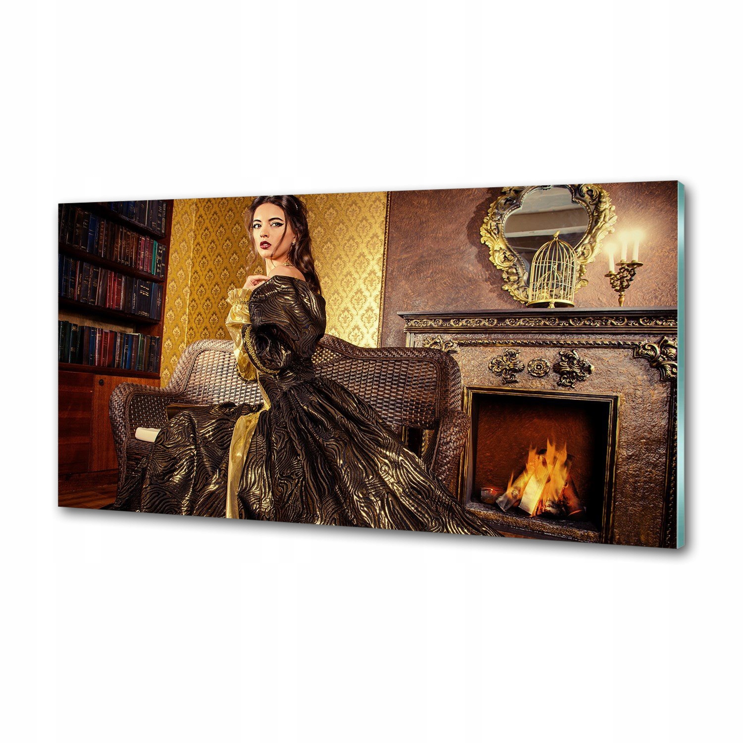 Dekoračný panel sklo Aristokratka 100x50 cm Lepidlo