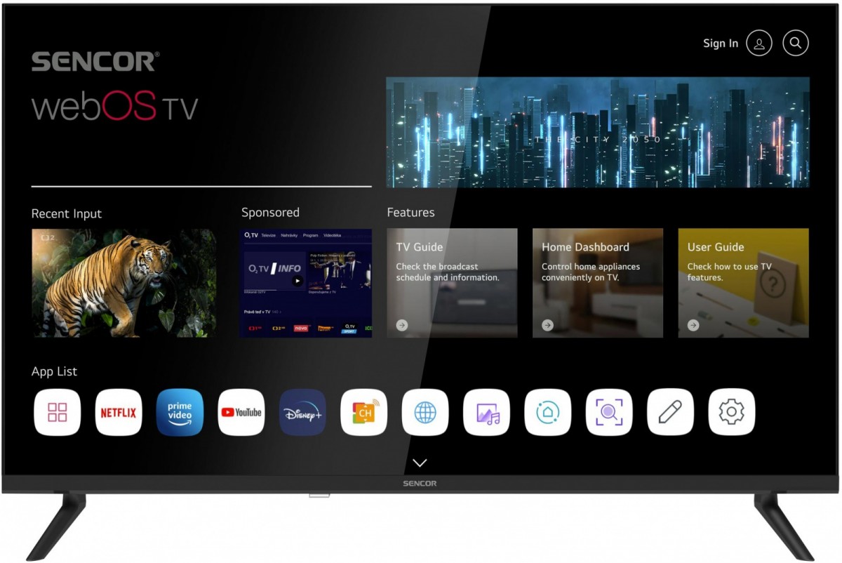 Sencor Telewizor 32 cale Smart webOS Sle 32S803B Dvb-t