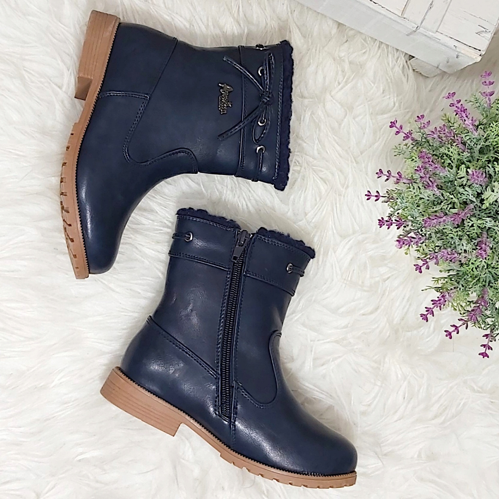 ELEGANCKIE ZIMOWE BOTKI DZIEWCZĘCE Z KOŻUSZKIEM 28 Płeć dziewczynki