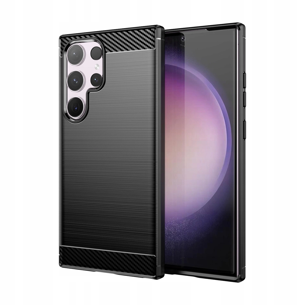 Etui silikonowe Carbon Case do Samsung Galaxy S24 Fe czarne Hurtel