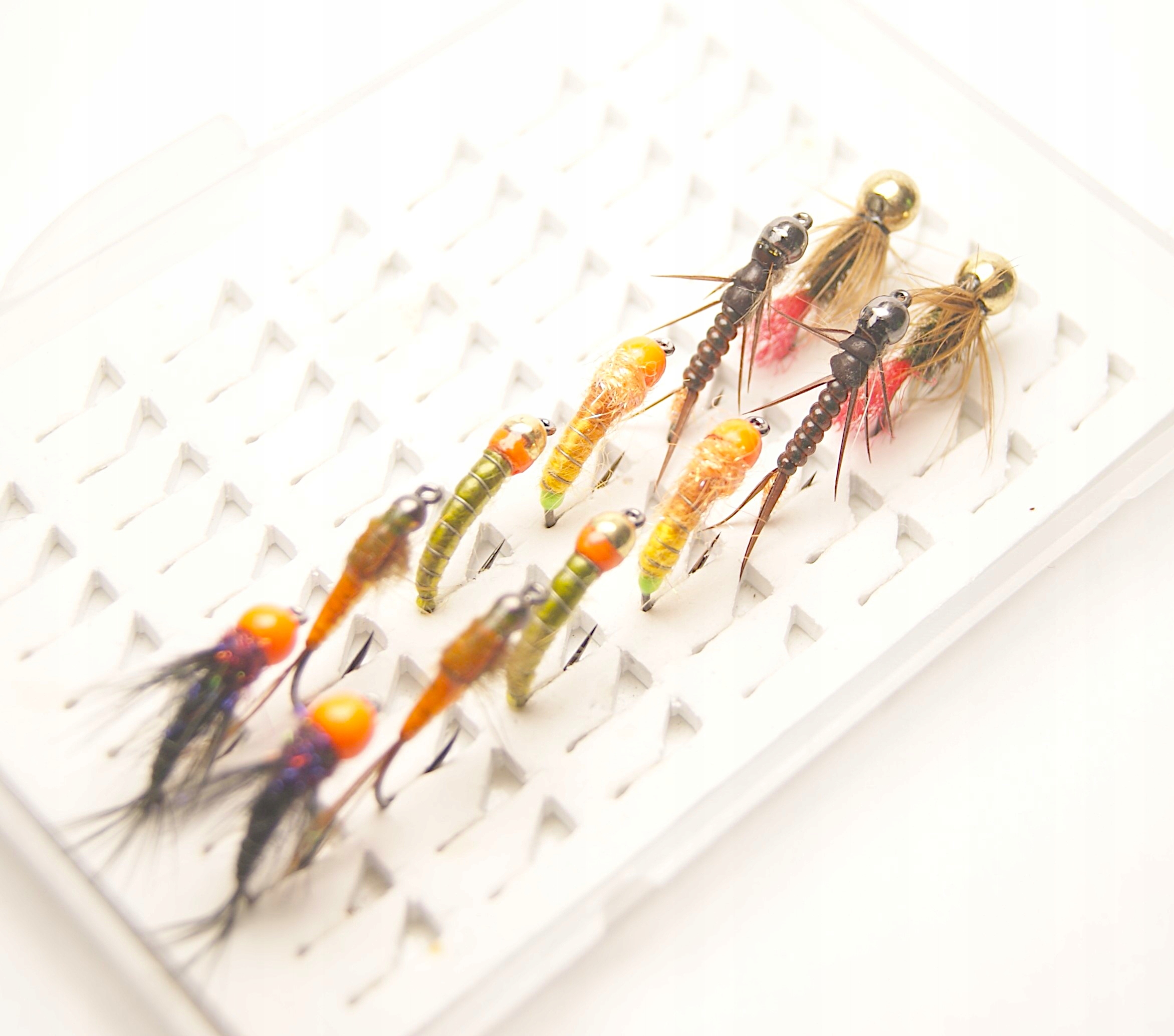 Zestaw 12 przynęt muchowych bez pudełka, nimfy Flytier