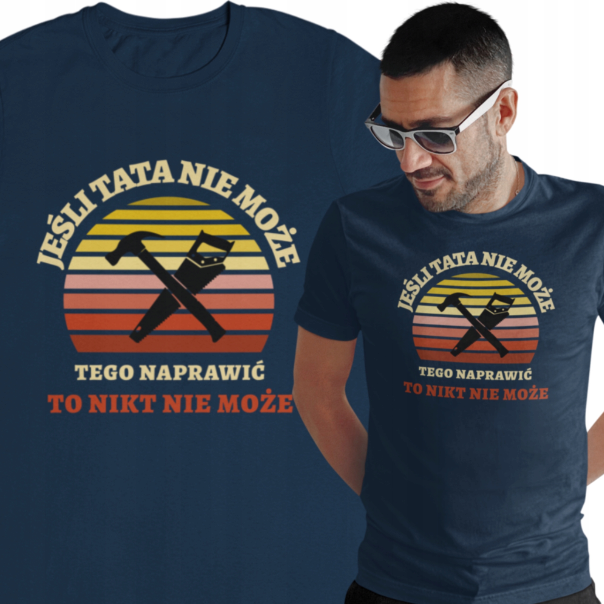 

Koszulka Męska Na Imieniny Jeśli Tata Nie Może