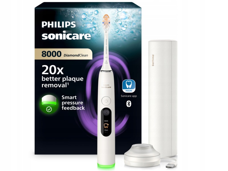 Szczoteczka soniczna Philips Sonicare 8000 DiamondClean HX8311/11 Biały