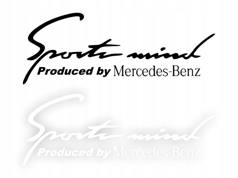 SPORTS MIND MERCEDES - Naklejka na samochód na auto KOLOR