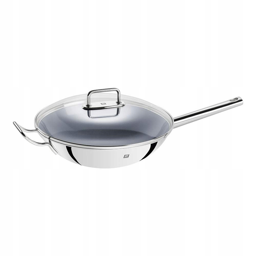 Zwilling Plus Wok 32 cm s nepřilnavým povrchem a skleněnou poklicí