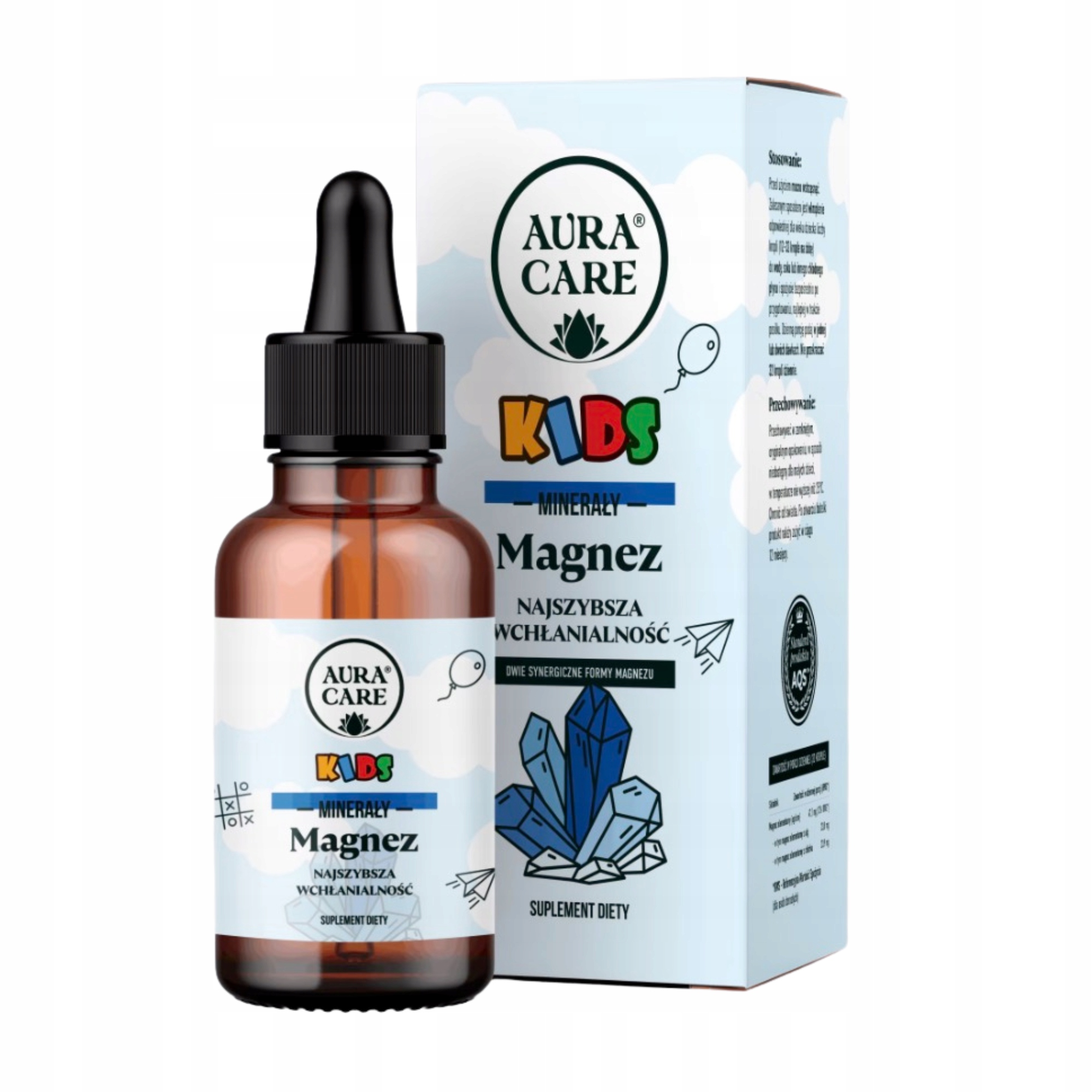 Suplement diety dla dzieci Aura Care Kids magnez 50 ml