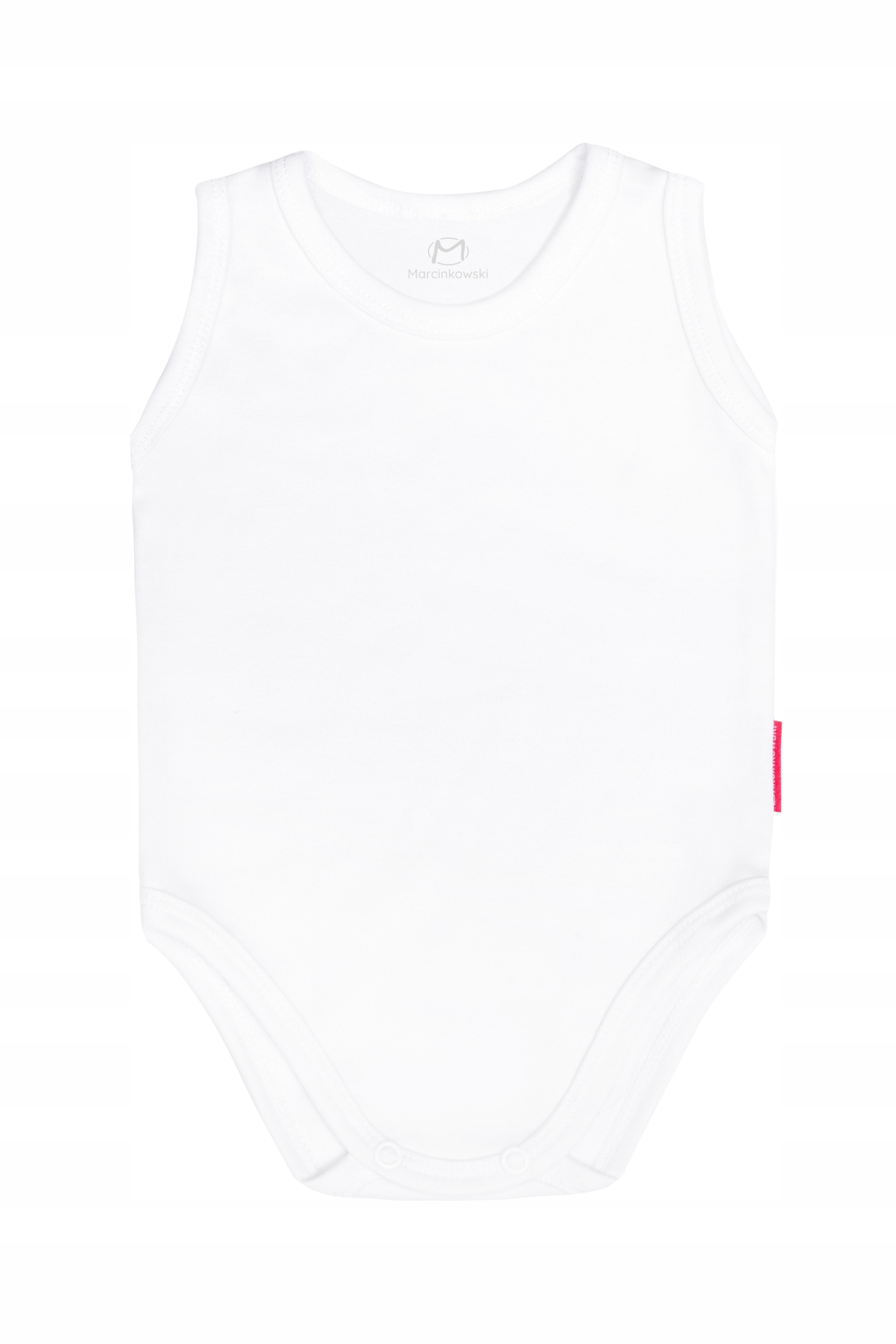 BODY NA RAMIĄCZKACH GŁADKIE 74 CM BIAŁE BAWEŁNA