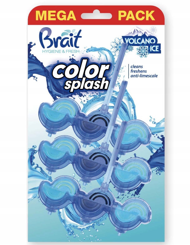 Kostka do WC Kostka Toaletowa Brait Volcano Ice TRIO 3x45g