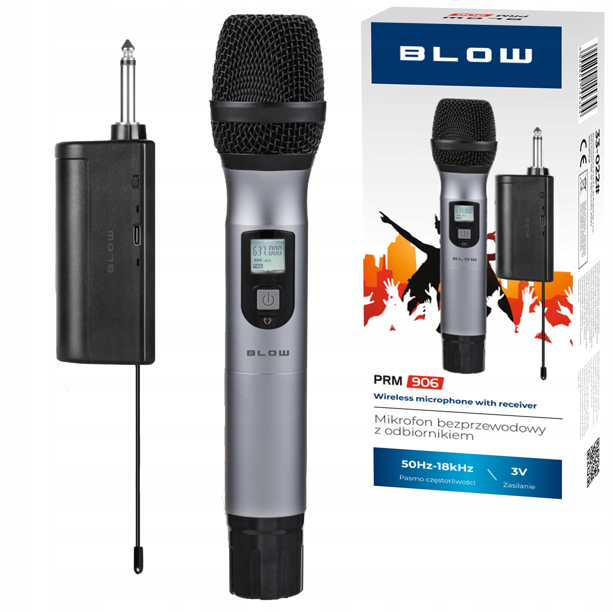 Profesionální Bezdrátový Karaoke Mikrofon Mono Jack 6.3 S Přijímačem