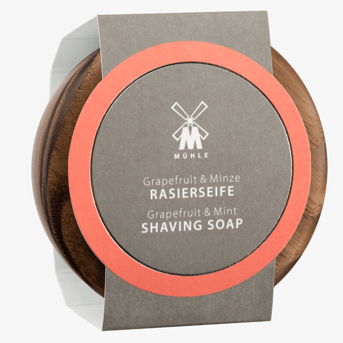 Muhle mýdlo na holení v dřevěném kelímku Grapefruit & Máta 65 g