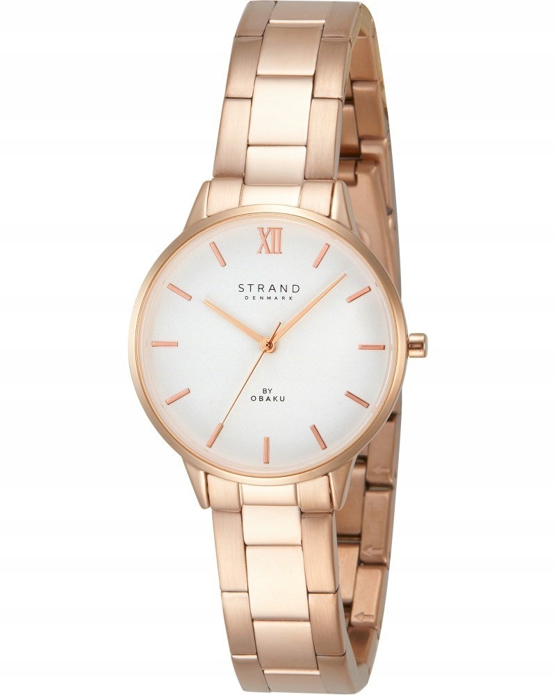 Nové Originální dámské hodinky Strand by Obaku S747LXVISV-DNO růžové zlato