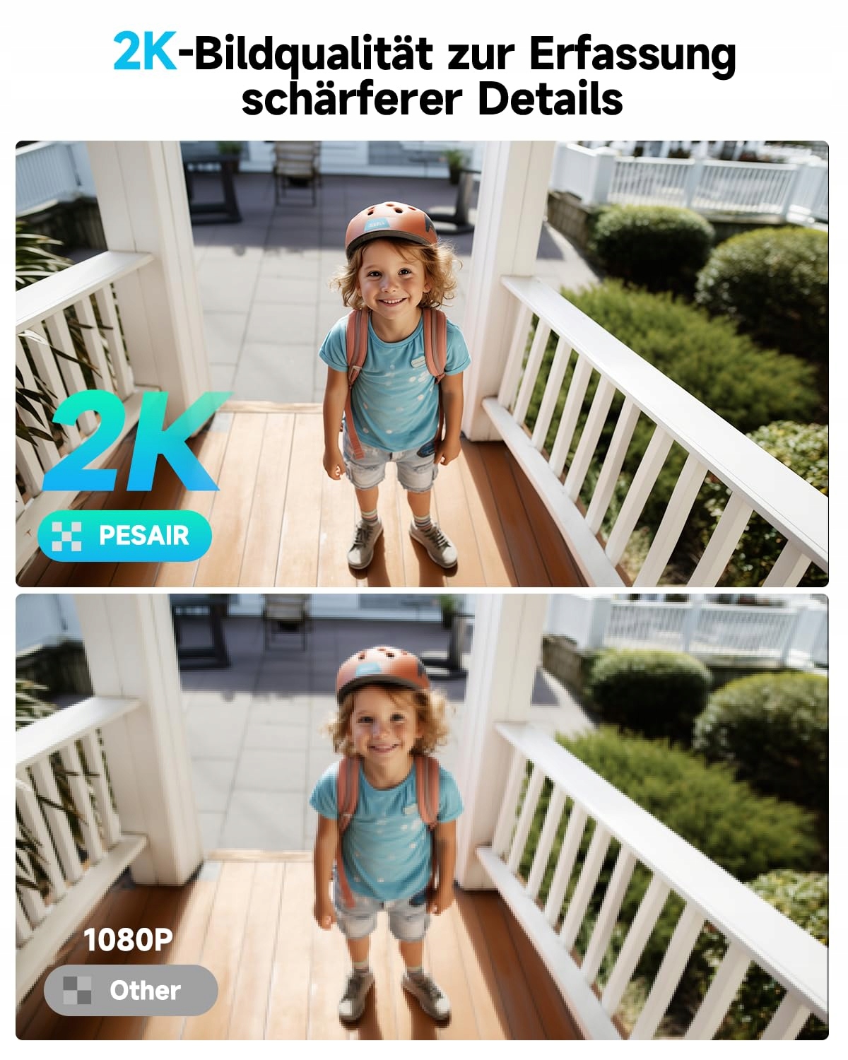 PESAIR 2K Solar WiFi Outdoor Camera with Color Night Vision — miniatura 3