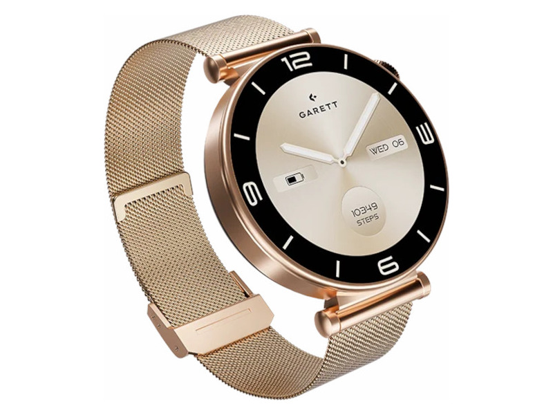 Smartwatch Rose Gold Mesh Steel Garett