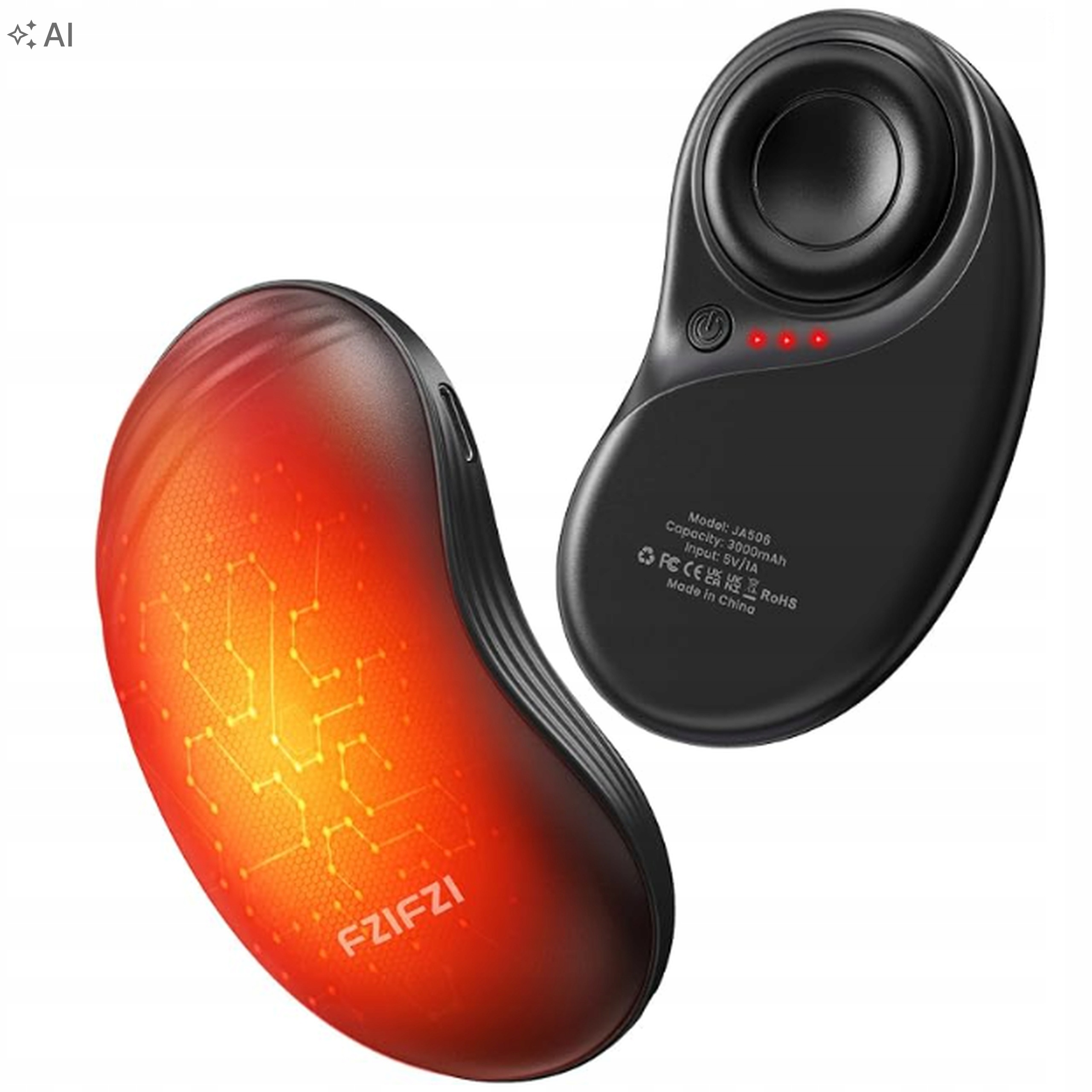 Elektryczny Ogrzewacz Rąk 2w1 5000mAh Usb-c Magnetyczny 3 Tryby 2 szt.