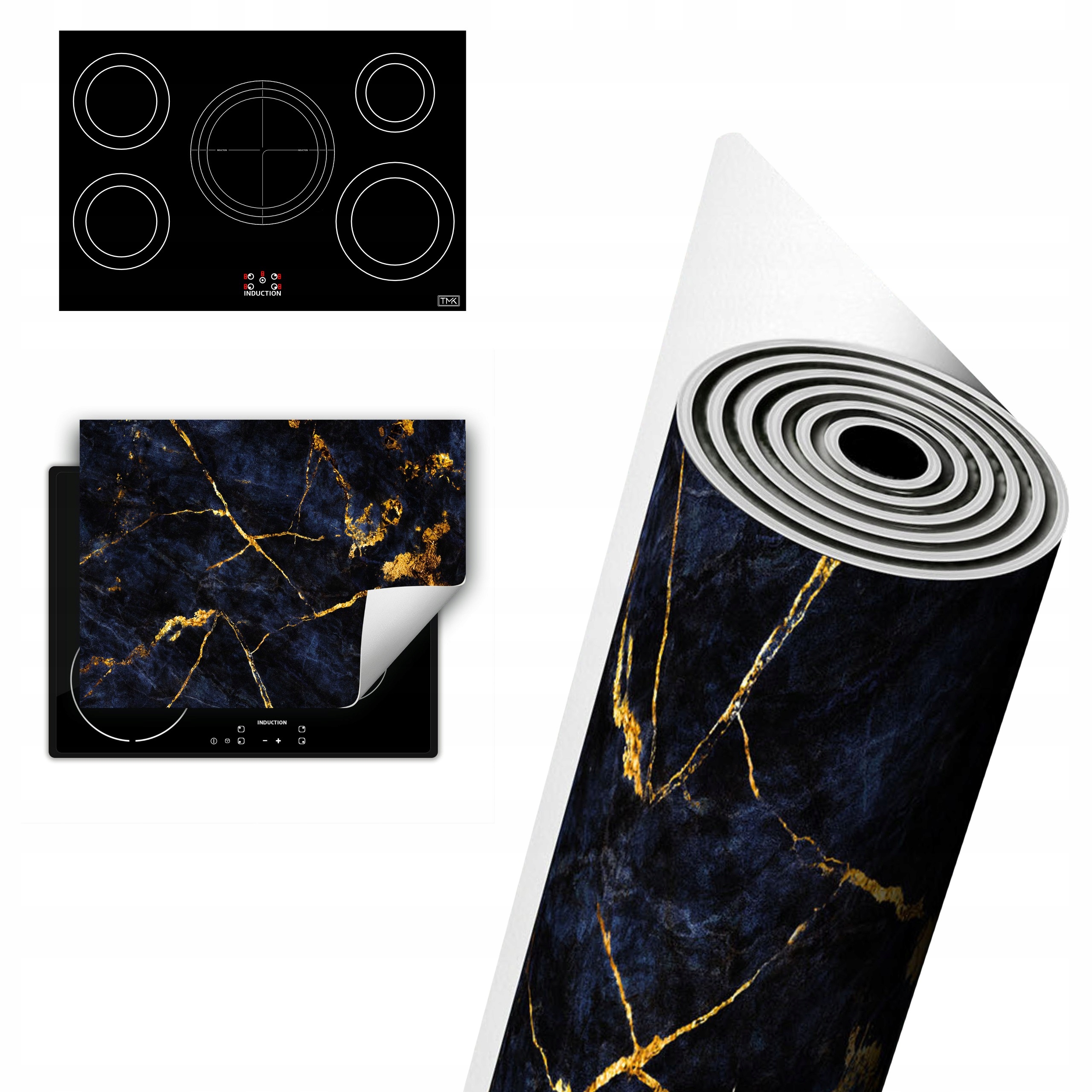 Vinylová Ochrana Na Indukci Desky 80x52 mramor