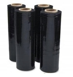 Folia Stretch szeroka 25cm 1kg CZARNA 23mic/160%