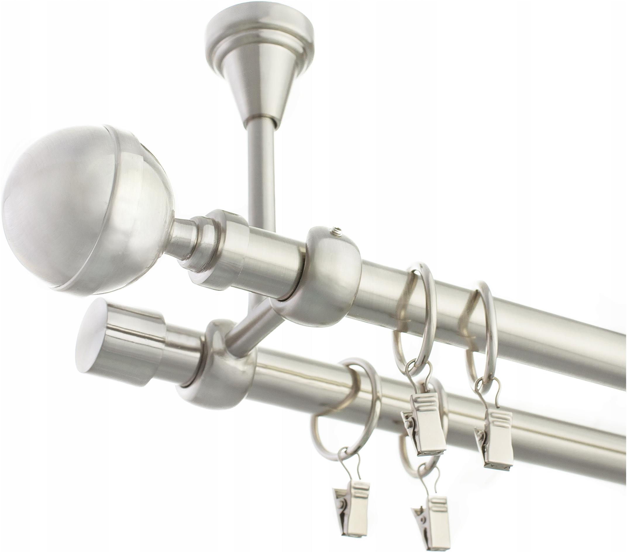 

Karnisz Sufitowy Stal Srebrny 19mm 320cm Podwójny