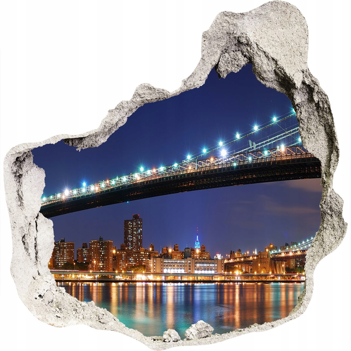 

Fototapeta dziura na ścianę 3d Manhattan Nowy Jork