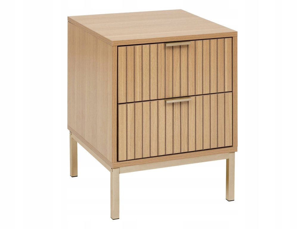 Nočný stolík Tasso s dvoma zásuvkami, 40 x 40 x 52,5 cm