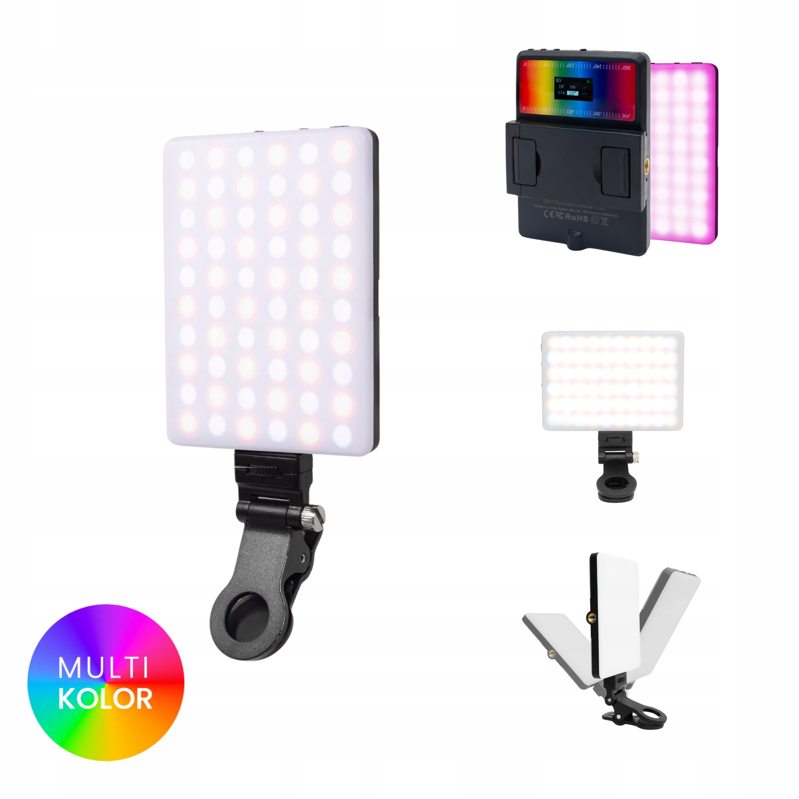 Lampa Telefon Led Multicolor Barva Selfie Fotografie Make-up Kosmetická