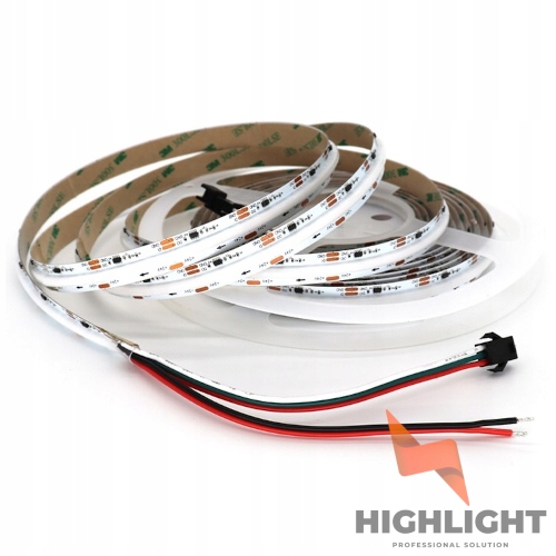 5 m Cob Led pásek Digitální Rgb Spi 14W 24V WS2811 630LED Highlight barevný