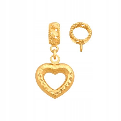 Přívěsek Ze Zlata 585 přívěsek srdíčko rámeček na náramky pro ni