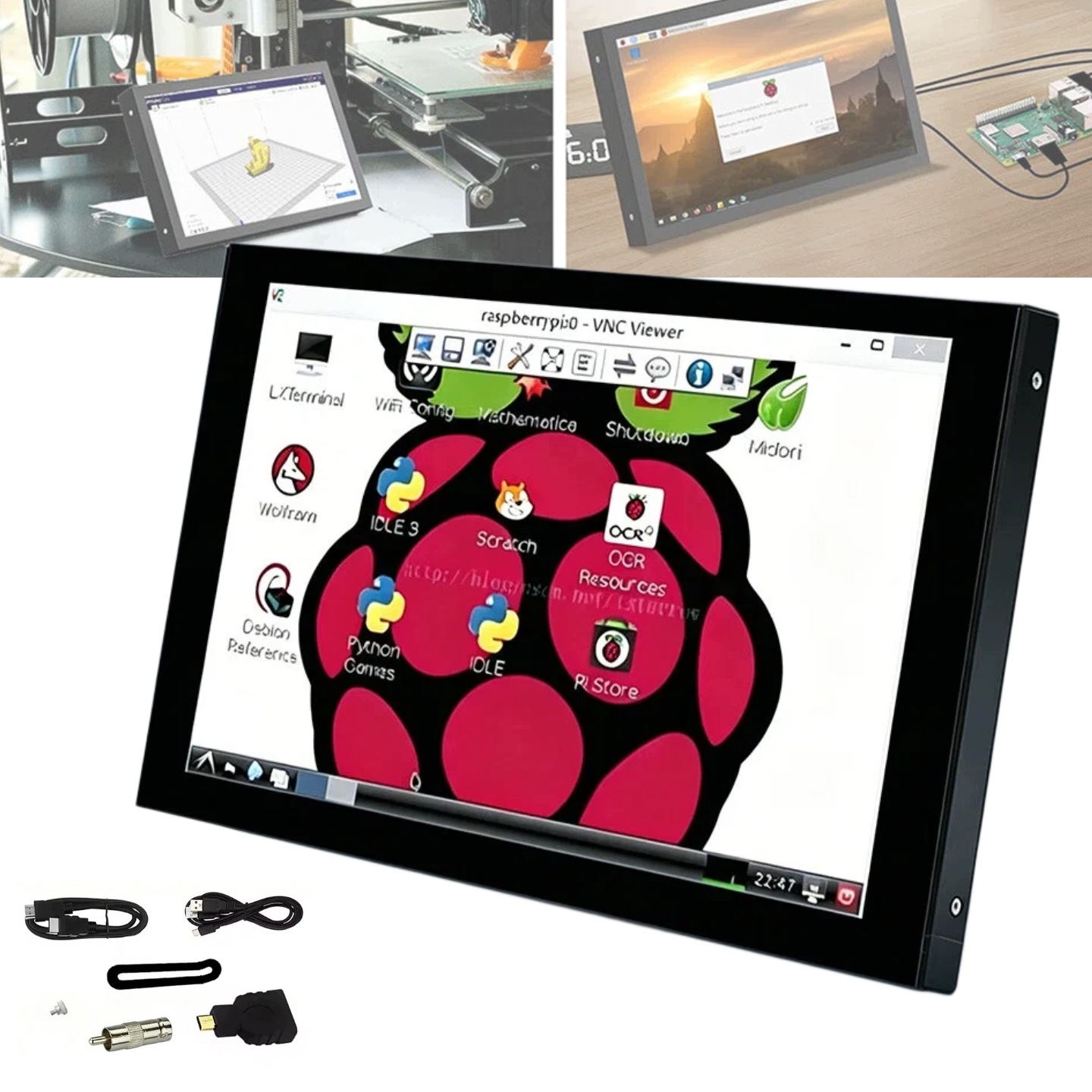LCD monitor LCD-7CAL 7" 1024 x 600 px Ips Pls