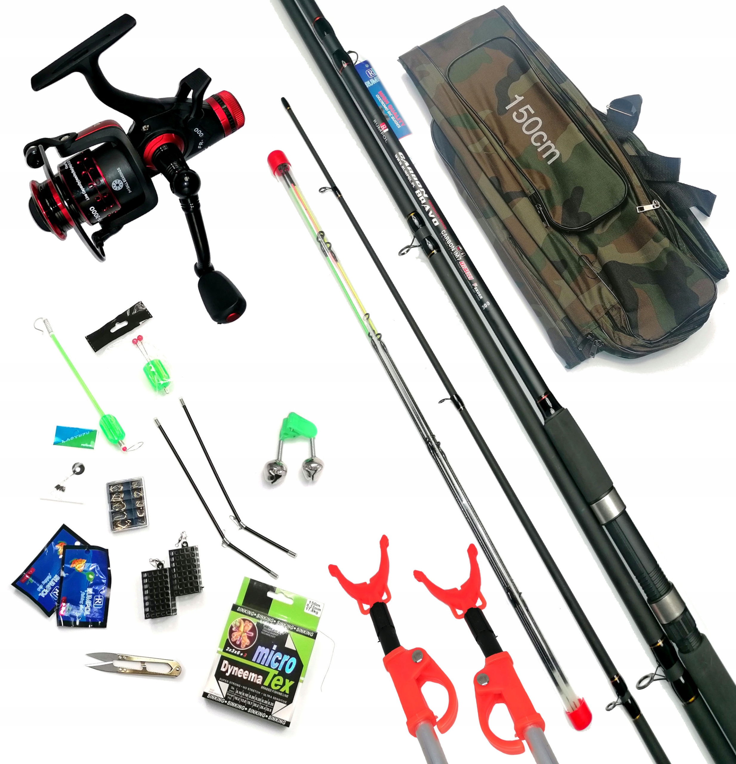 Rybářská sada Feeder Grunt 9 ložisek podpěry