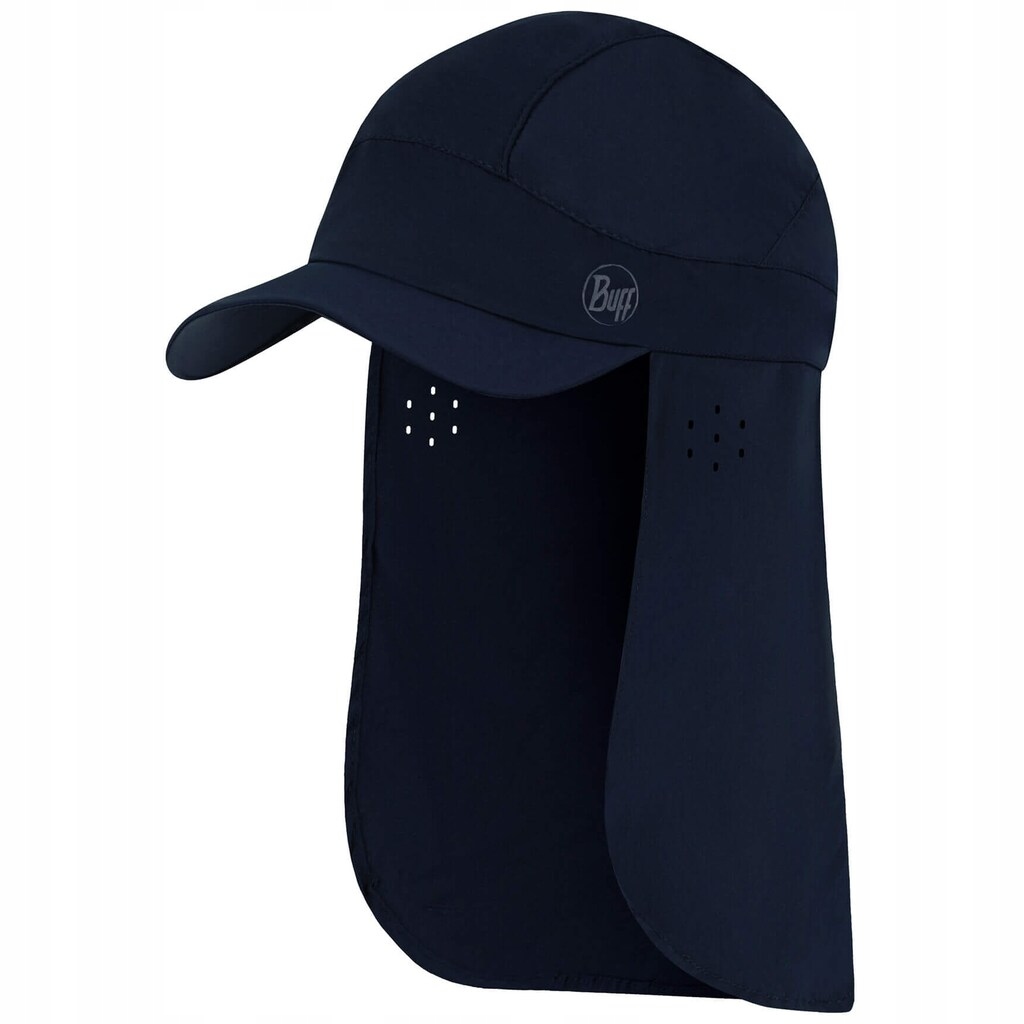Kšiltovka Buff Safety Pack Bimini Cap s chráničem krku Solid Navy