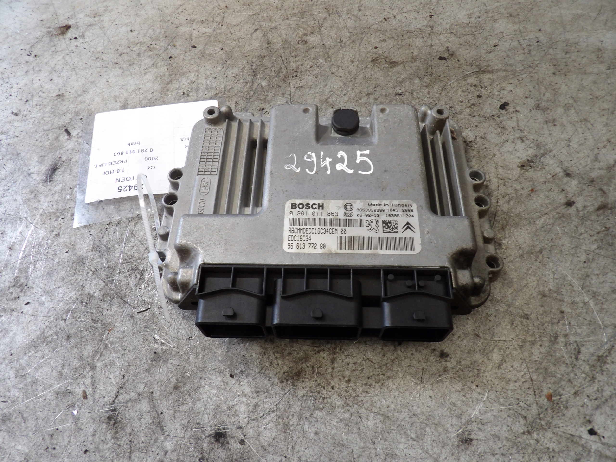 Citroen C4 Computer, Bedienteil 0281011863 9661377280