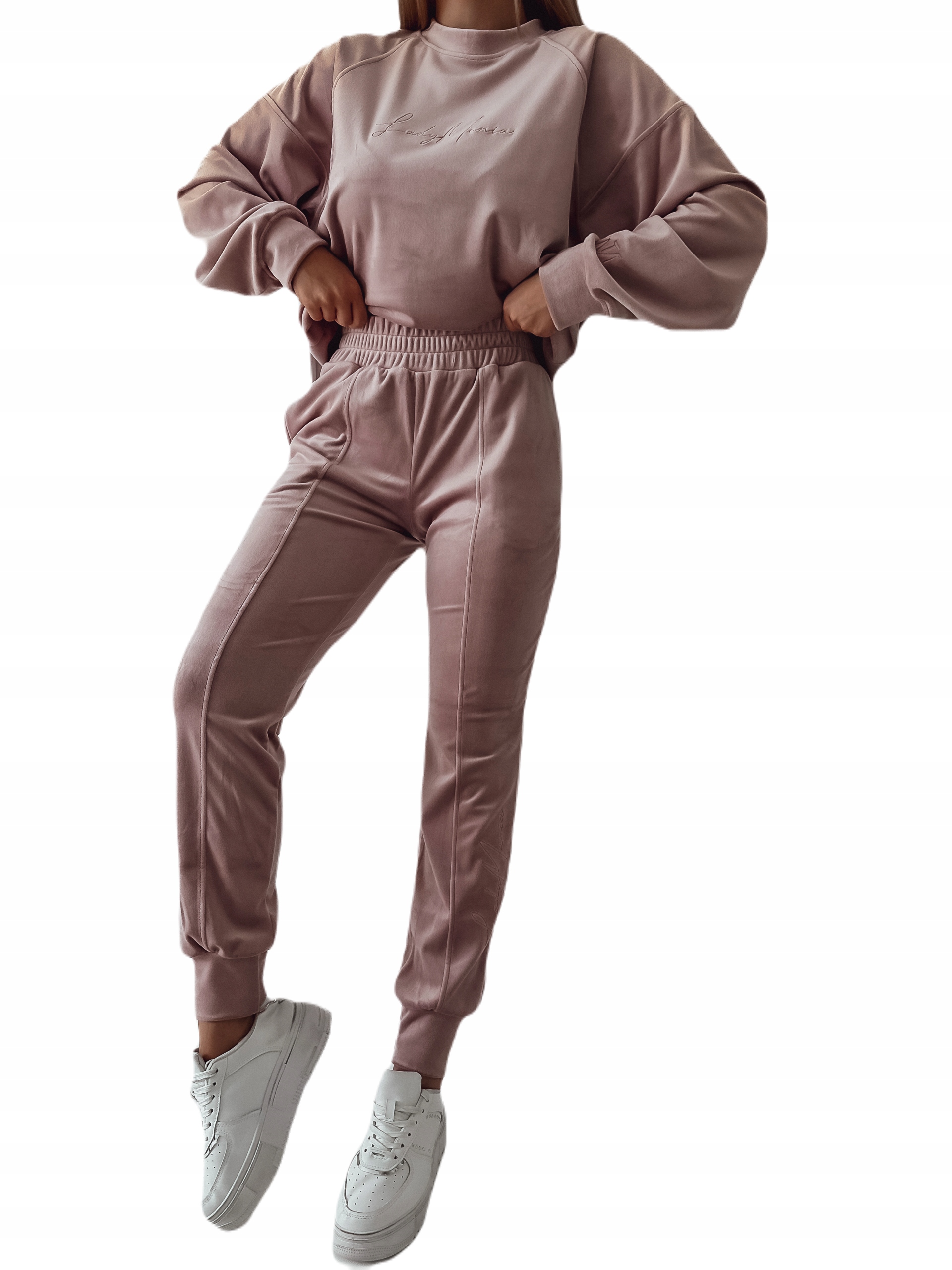 Welurowy Dres Premium LadyMania z Haftem L/XL