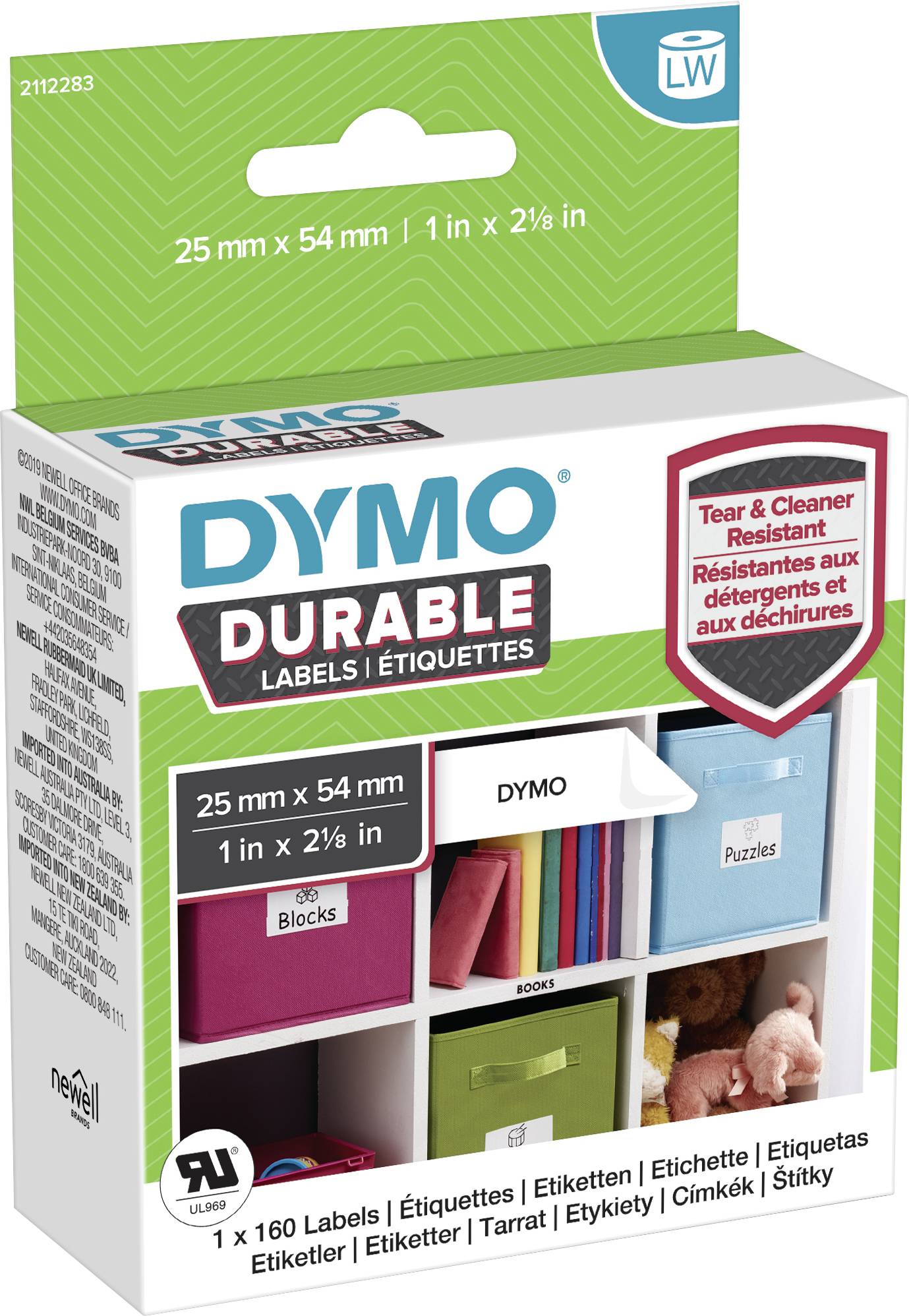 Etikety Dymo Durable 2112283 25x54 originální