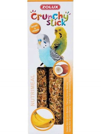 Levně 9 x Zolux Crunchy Stick malý papoušek kokosový banán 85 g