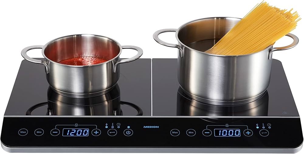 Podwójna płyta indukcyjna przenośna niemiecka Medion 3500W 10 Poziomów temp