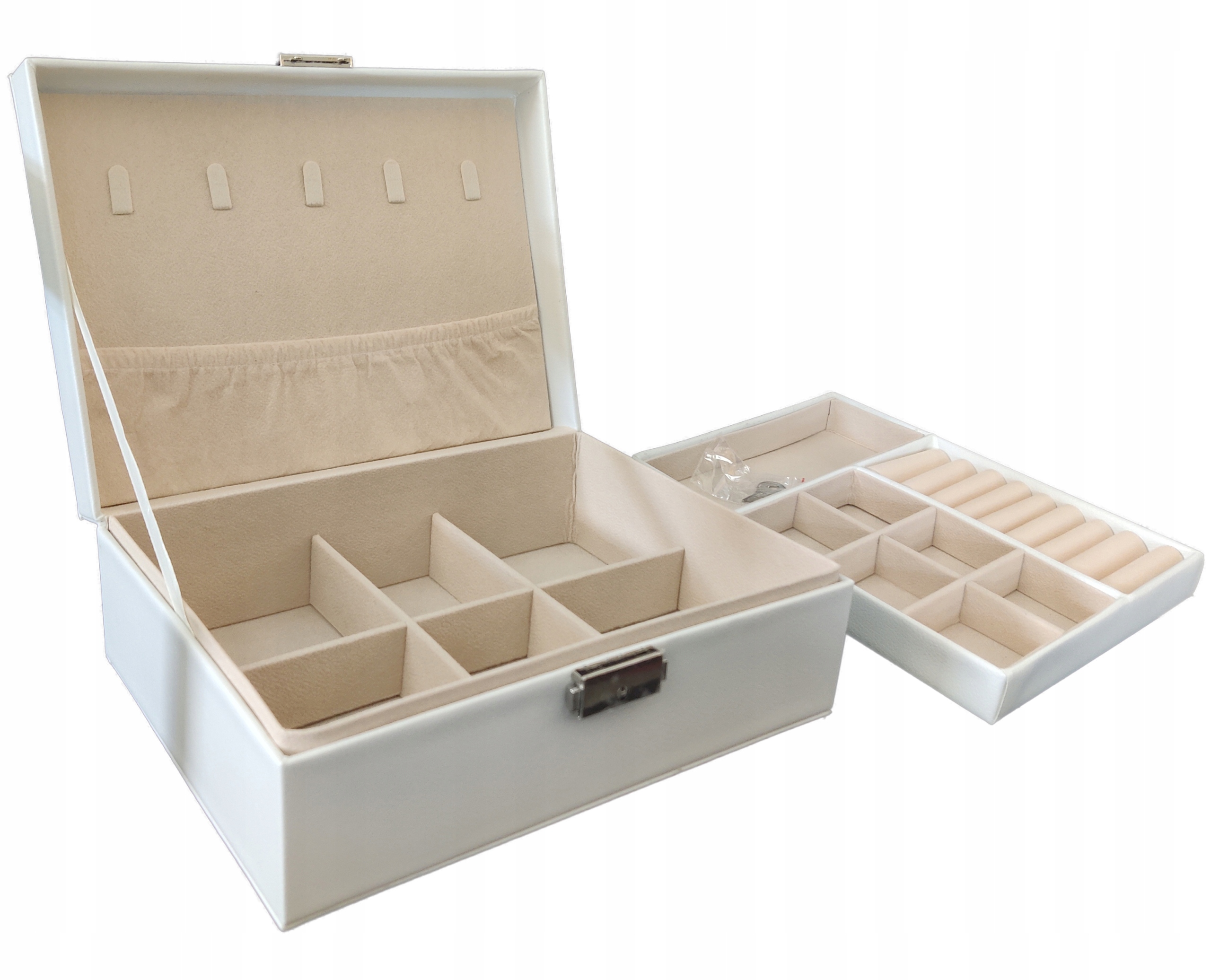 

Szkatułka Pudełko Organizer Biżuterię Kolczyki G31