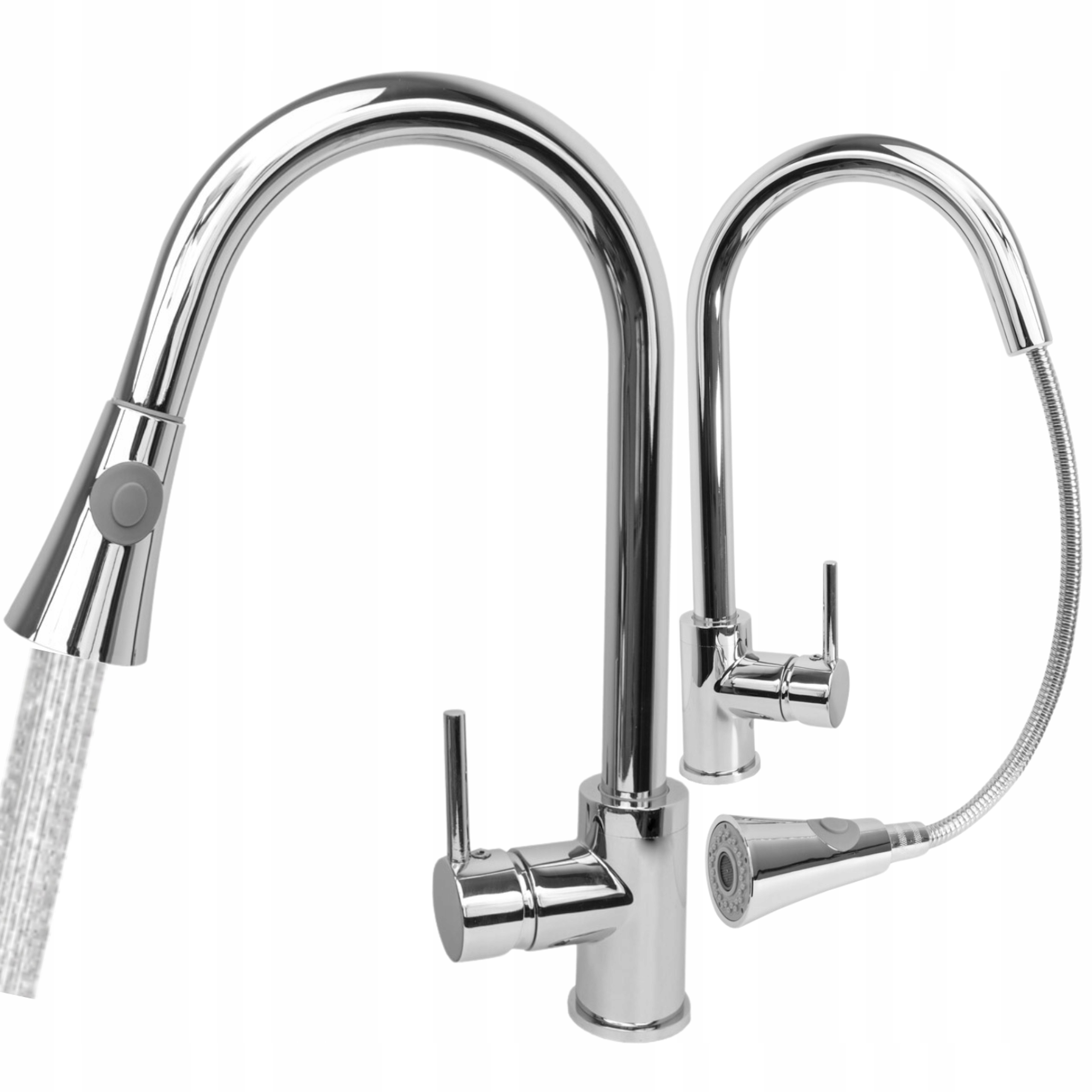 Kuchyňská baterie Taru Chrom s výsuvným výtokem Dřez Kuchyňský kohout