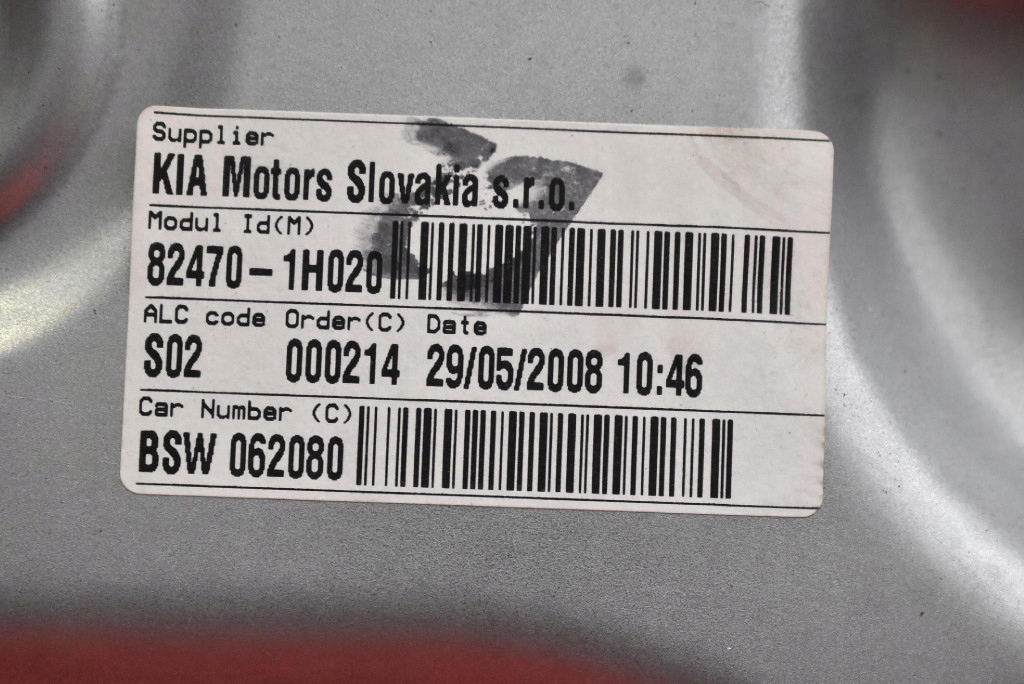 window regulator left front EU 82480-1H070 KIA CEED 1 and KOMBI 06-10