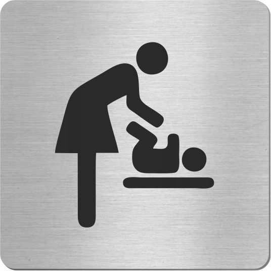 Tabliczka PRZEWIJAK piktogram inox STAL NIERDZEWNA