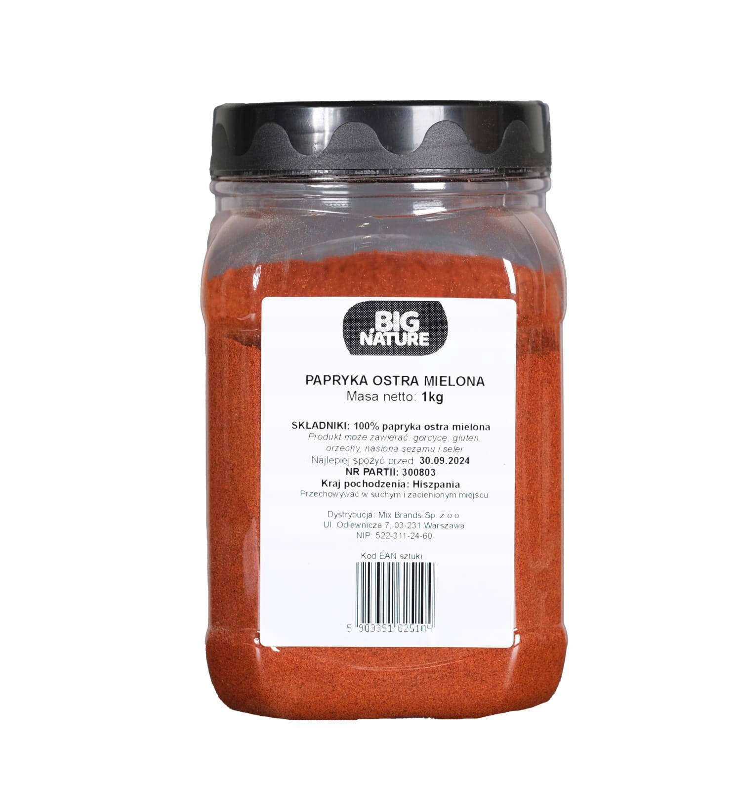 PAPRYKA OSTRA MIELONA 1KG — 2
