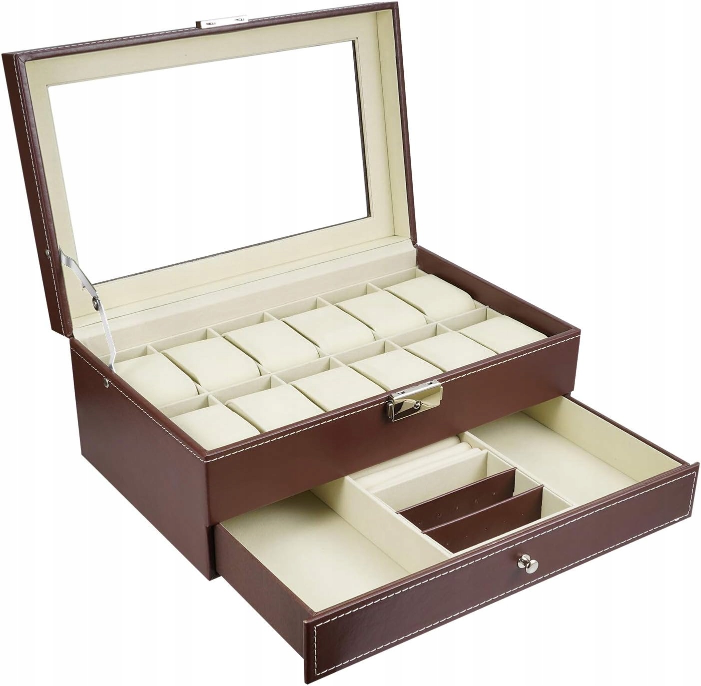 Pudełko Etui Szkatułka Na Zegarki Szuflada 12szt dárek Gablota Organizer