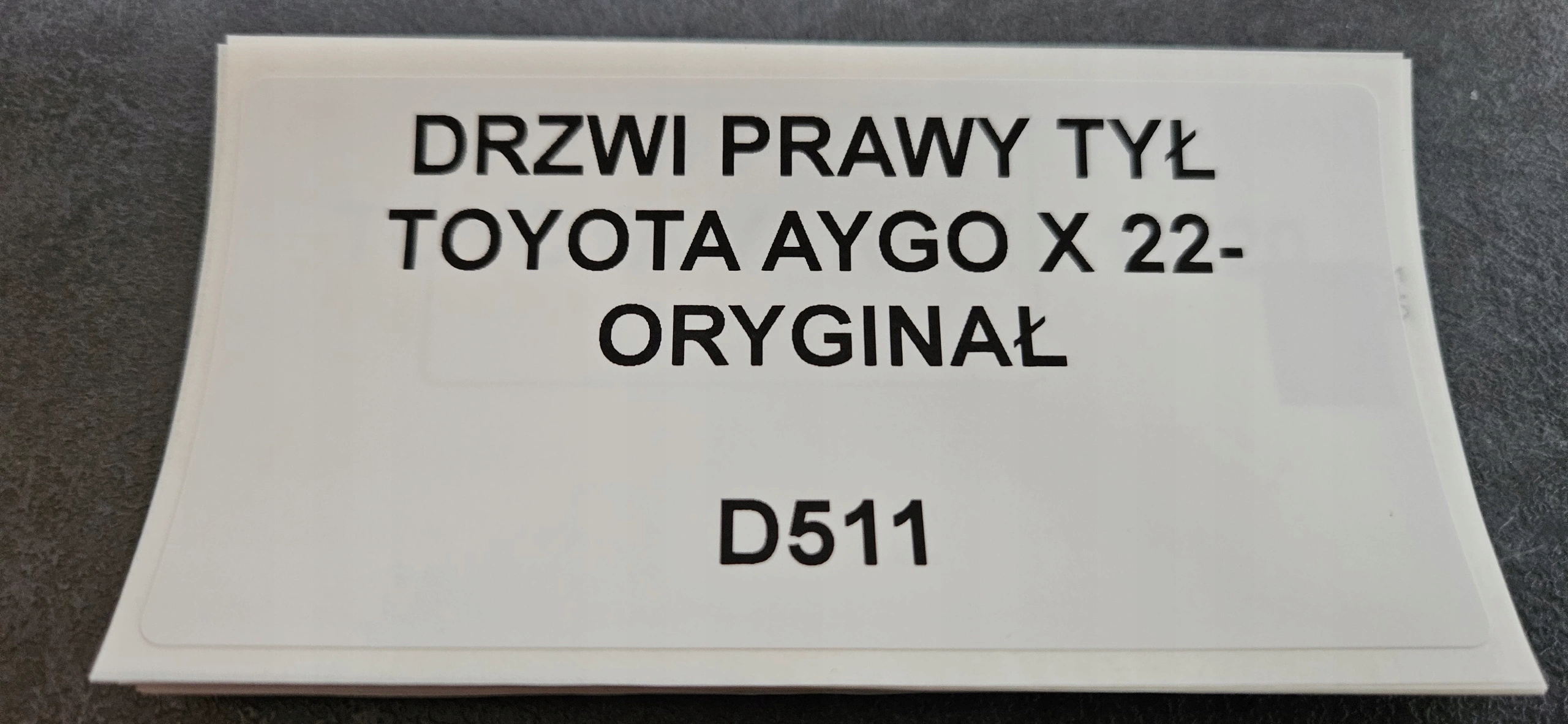 Tür rechts heck TOYOTA AYGO X 22- Original